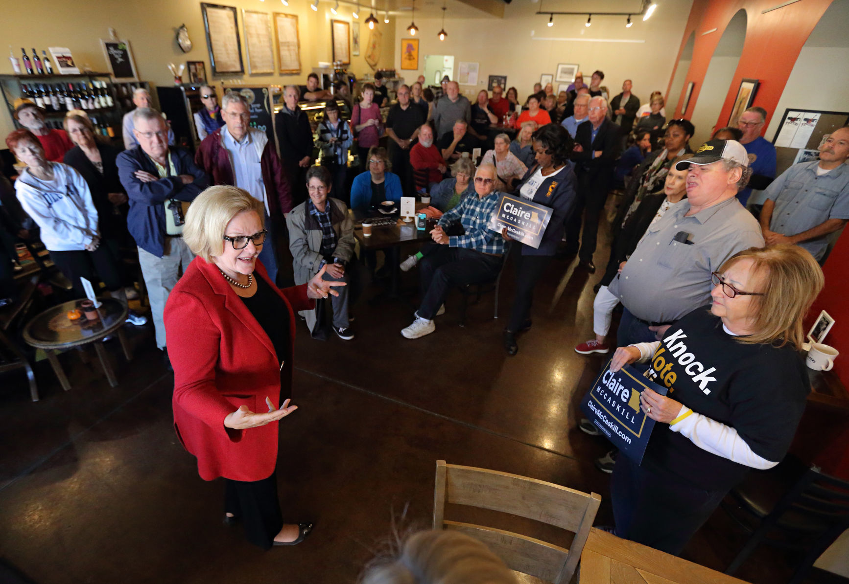 Claire McCaskill campaigns to keep Senate seat